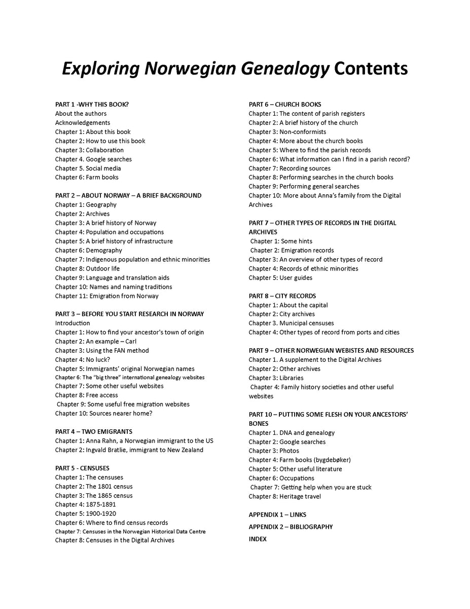 FREE FLYER: Downloadable PDF Flyer: Exploring Norwegian Genealogy ...