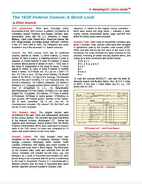 The 1930 Census: A Quick Look - A Genealogists' Insta-Guide