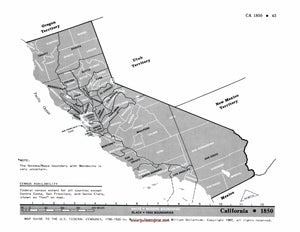 Map Guide To The U.S. Federal Censuses, California 1850-1920 Map Packet