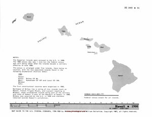 Map Guide To The U.S. Federal Censuses, Hawaii 1900 -1920 Map Packet