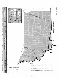 Map Guide To The U.S. Federal Censuses, Indiana 1800 -1920 Map Packet