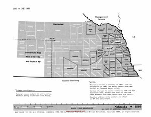 Map Guide To The U.S. Federal Censuses, Nebraska 1860 -1920 Map Packet