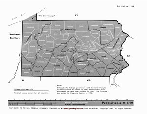 Map Guide To The U.S. Federal Censuses, Pennsylvania 1790 -1920 Map Packet