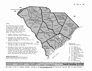 Map Guide To The U.S. Federal Censuses, South Carolina 1790 -1920 Map Packet