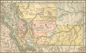 Montana 1884 Map