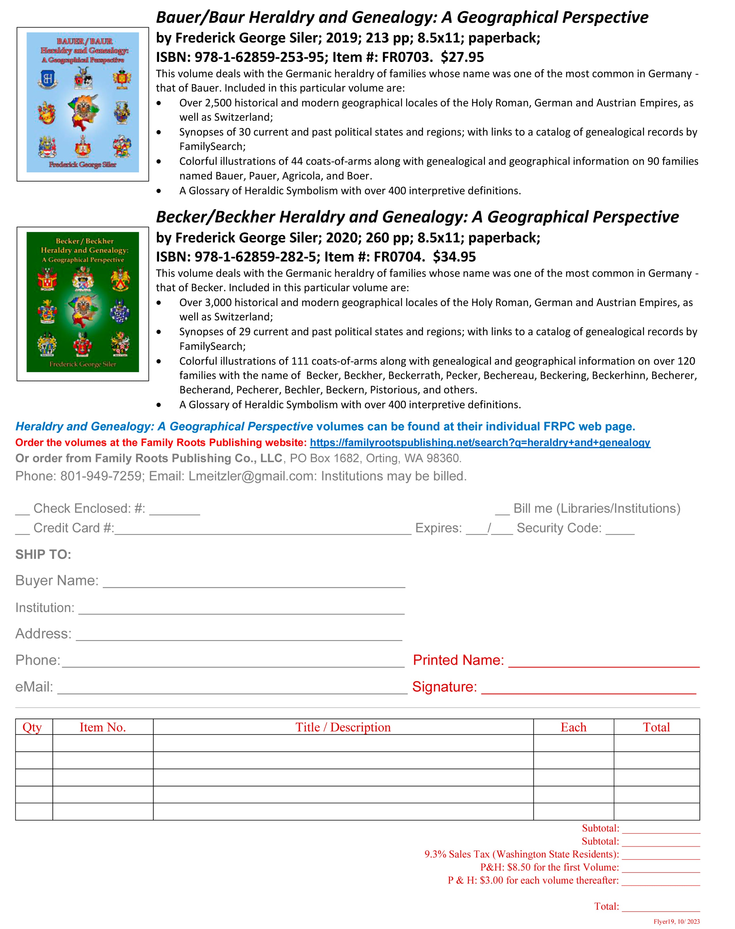 FREE FLYER: Downloadable PDF Flyer - Heraldry and Genealogy: A Geographical Perspective