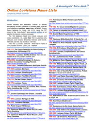 Online Louisiana Name Lists - A Genealogists' Insta-Guide - PDF EBook