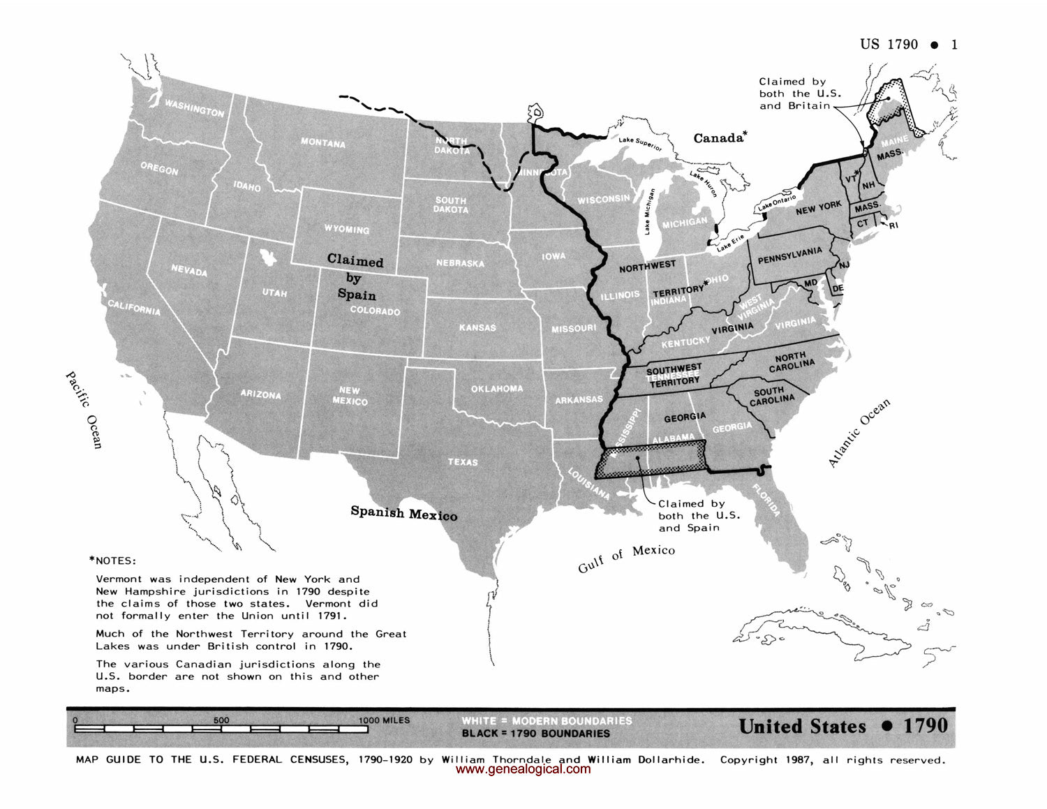 Map Guide To The U.S. Federal Censuses, 1790-1920