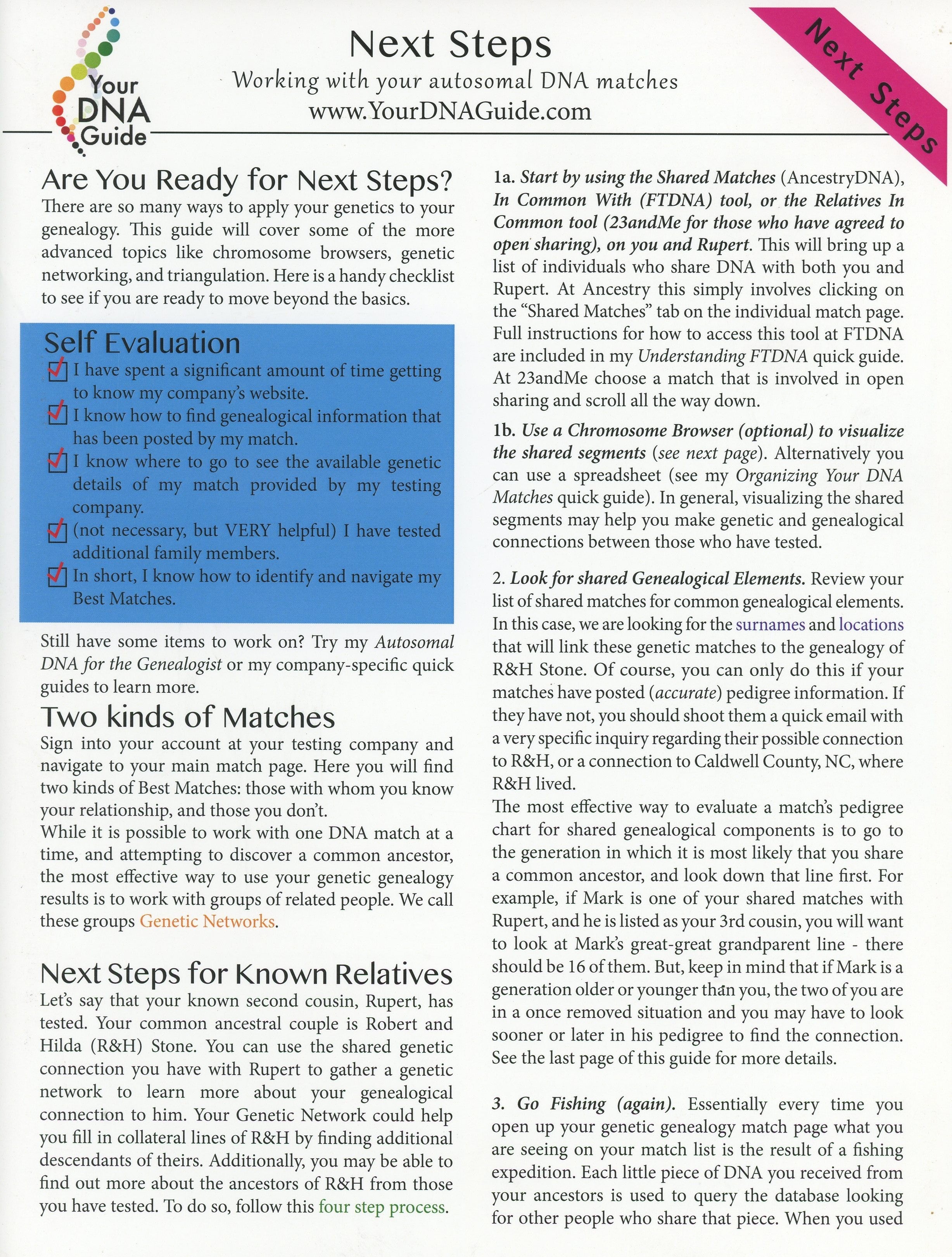 Next Steps: Working With Your Autosomal DNA Matches