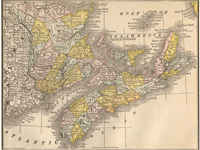 New Brunswick, Nova Scotia, Prince Edward Island Canada 1881 Map
