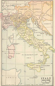 1814-1859 Map of Italy