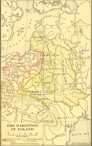 The Partition of Poland, 1923 Map