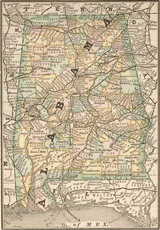 Alabama 1884 Map