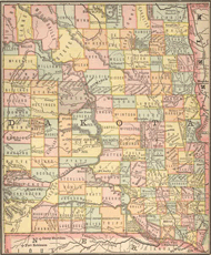 Dakota 1884 Map