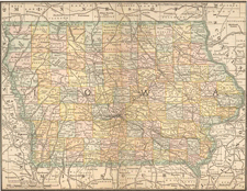 Iowa 1884 Map