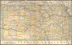 Kansas 1884 Map