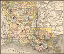 Louisiana 1884 Map