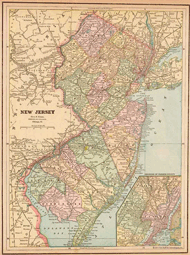 New Jersey 1888 Map
