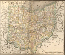 Ohio 1884 Map