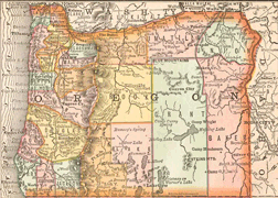 Oregon 1884 Map
