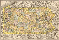 Pennsylvania 1884 Map