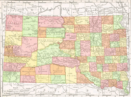 South Dakota 1909 Map