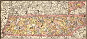 Tennessee 1884 Map