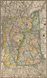 Vermont & New Hampshire 1884 Map