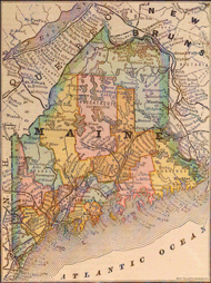 Maine 1884 Map