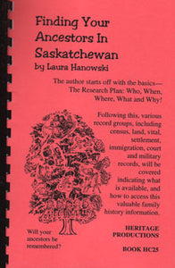 Finding Your Ancestors In Saskatchewan