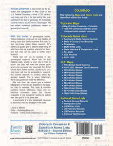 Colorado Censuses & Substitute Name Lists, 1858-2010 - Second Edition - SOFTBOUND