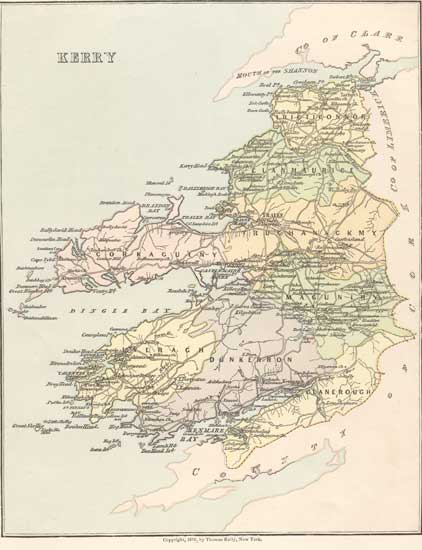 County Kerry, Ireland 1878 Map