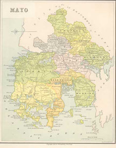 County Mayo, Ireland 1878 Map