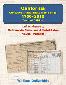 California Censuses & Substitute Name Lists, 1700-2016 - Second Edition - SOFTBOUND