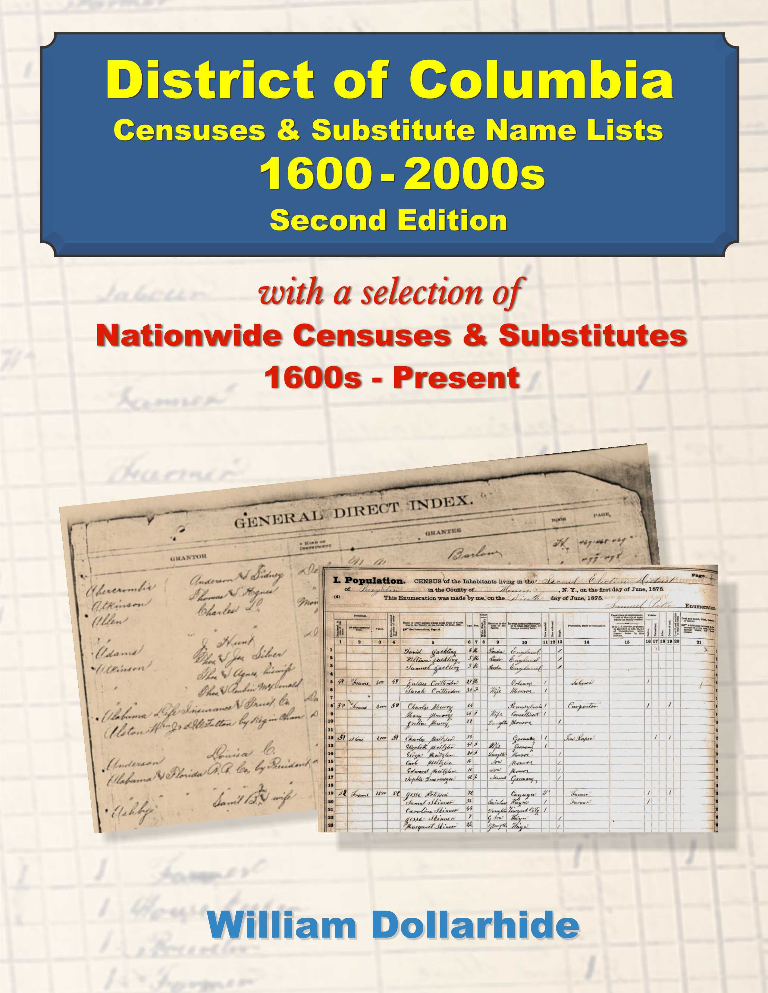 District of Columbia Censuses & Substitute Name Lists, 1600s–2000s - Second Edition - PDF eBook