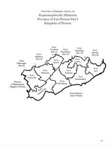 Map Guide to German Parish Registers - Vol. 46 – Kingdom of Prussia, Province of East Prussia I, Regierungsbezirk Allenstein - HARDBOUND