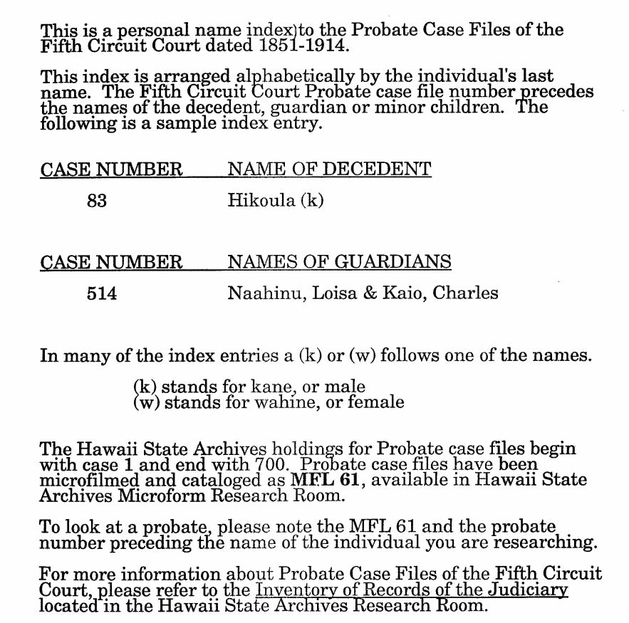 Hawaii Censuses & Substitute Name Lists, 1789-2014 – Second Edition - SOFTBOUND