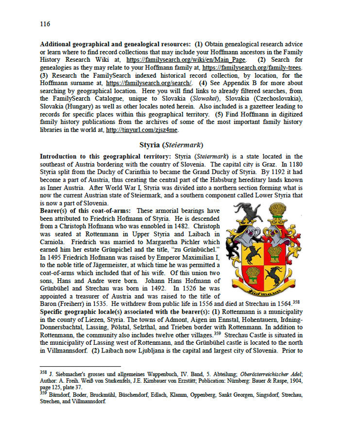Hoffmann Heraldry and Genealogy: A Geographical Perspective