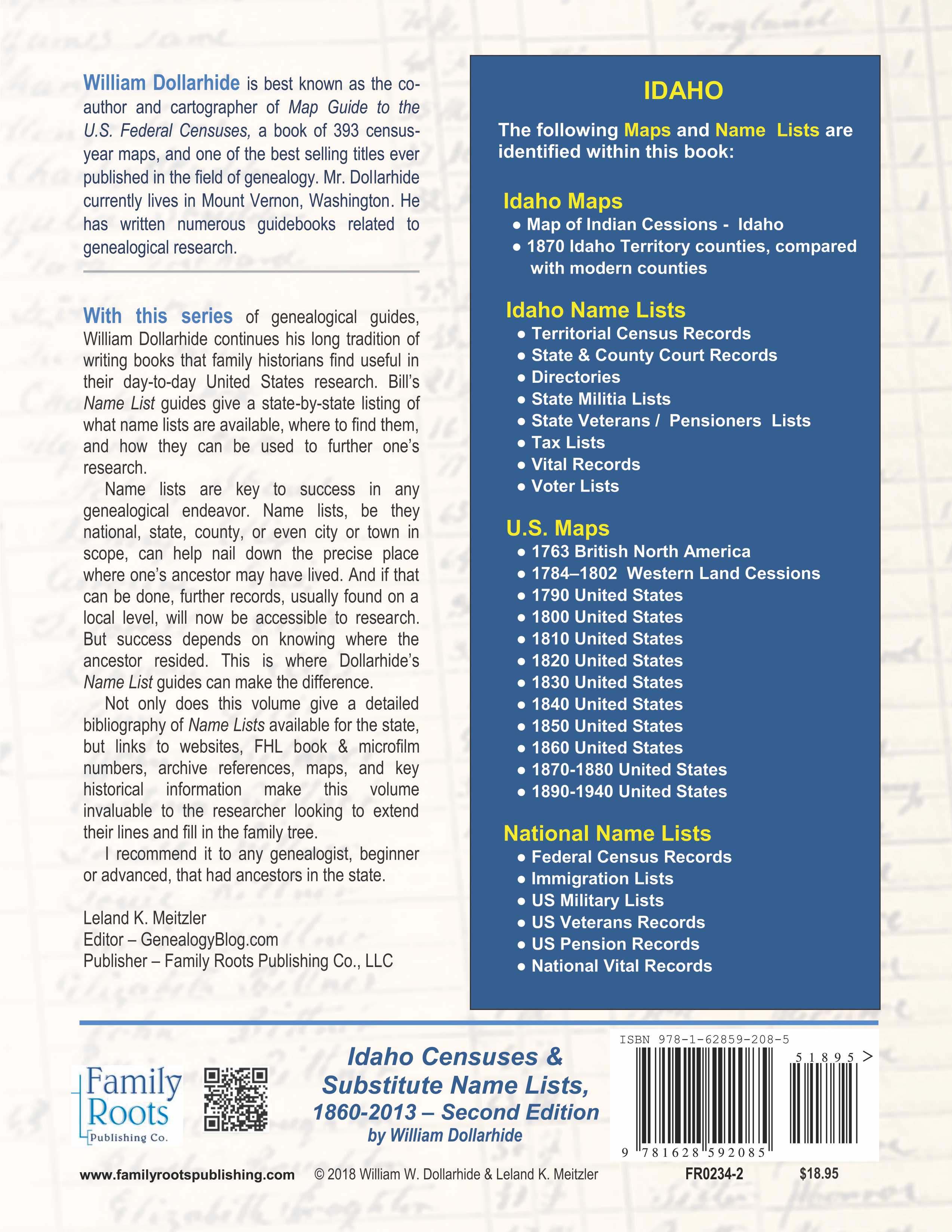 Idaho Censuses & Substitute Name Lists, 1860-2013 – Second Edition - PDF eBook