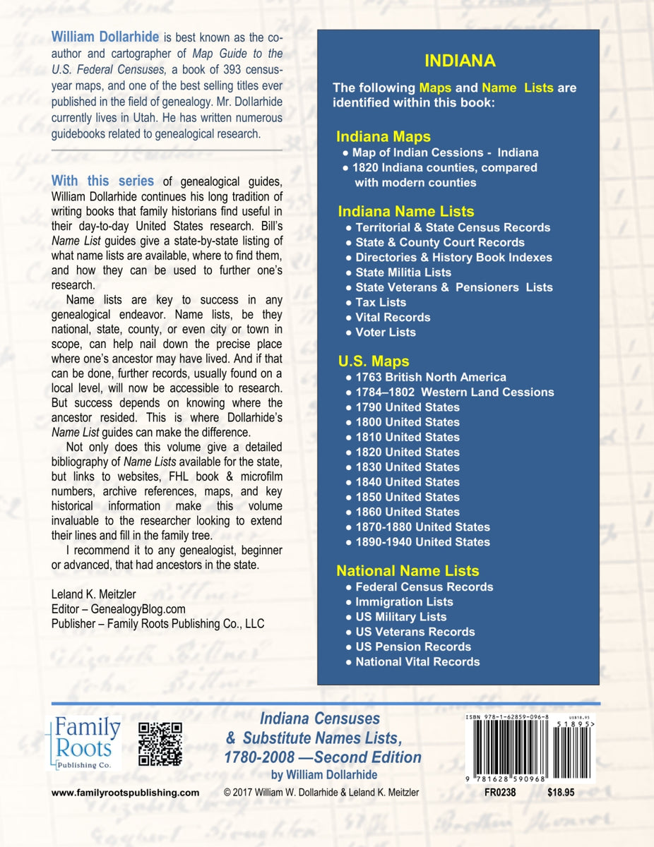 Indiana Censuses & Substitute Name Lists, 1780-2008 - Second Edition ...