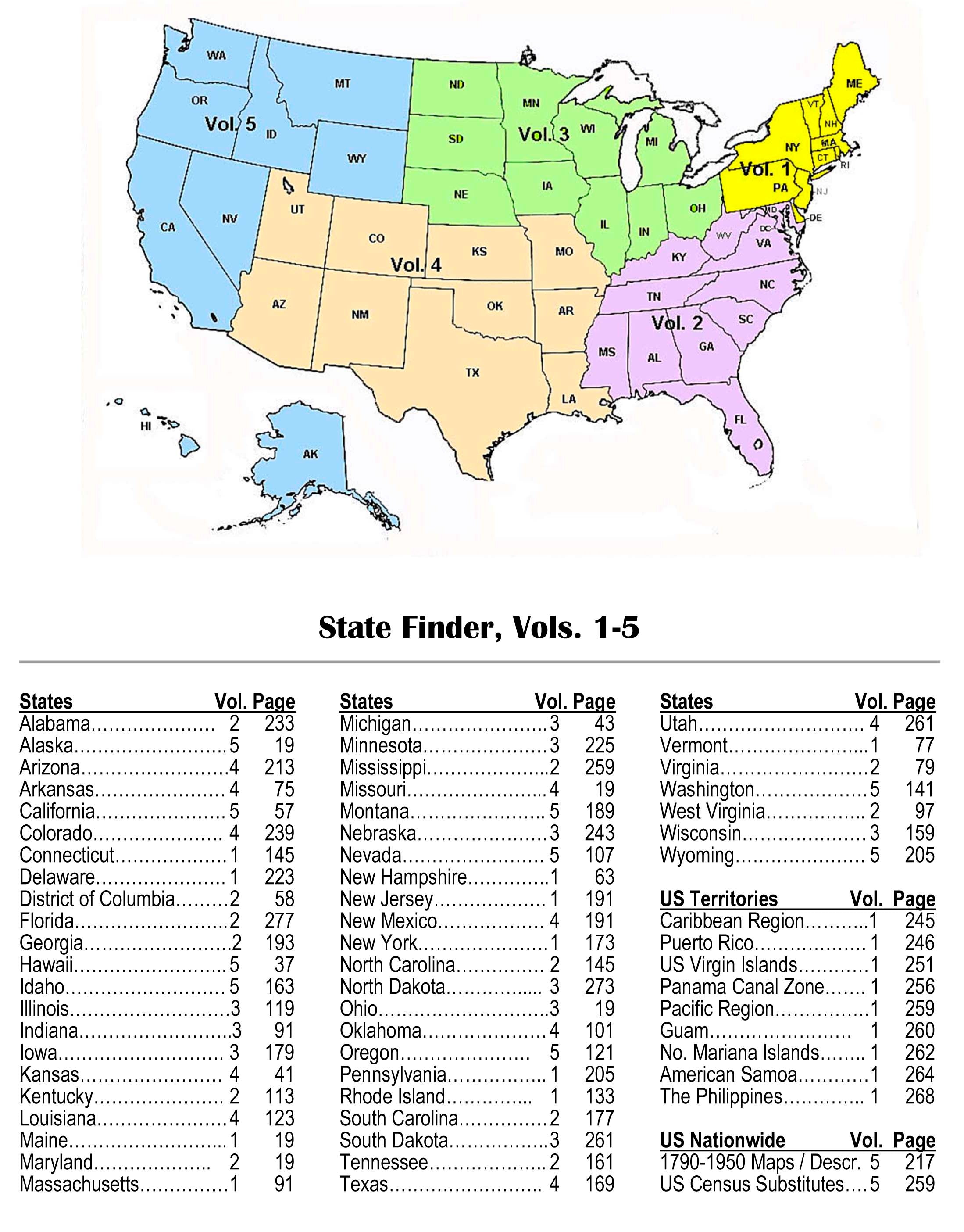 Census Substitutes & State Census Records, 3rd Edition, Vol. 1 - Northeastern States & U.S. Territories (BUNDLE: Printed Book & PDF eBook)