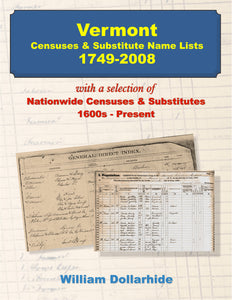 Vermont Censuses & Substitute Name Lists 1749-2008 - SOFTBOUND