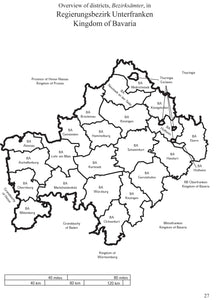 Map Guide to German Parish Registers Vol 14 - Bavaria I - RB Unterfranken - PDF eBook