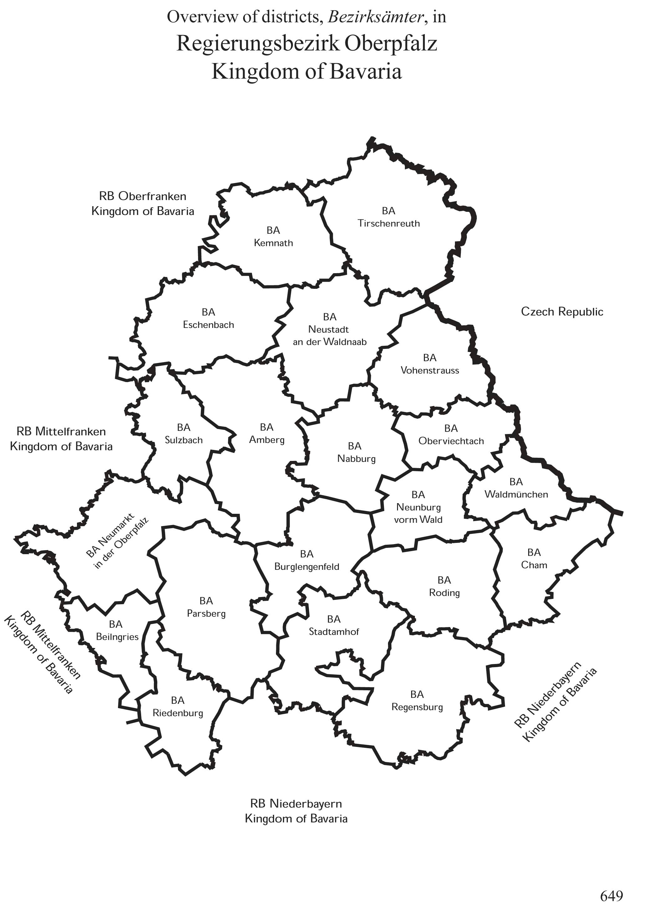 Map Guide to German Parish Registers - Vol 17 - Bavaria IV - RB Oberpfalz - SOFTBOUND