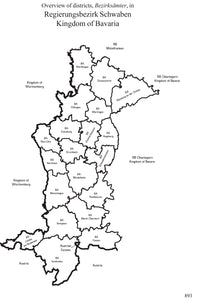 Map Guide to German Parish Registers - Vol 18 - Bavaria V - RB Schwaben - SOFTBOUND