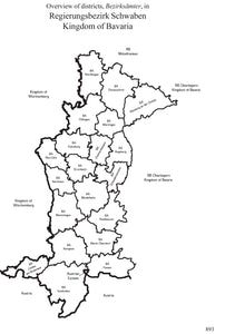 Map Guide to German Parish Registers - Vol. 18 - Bavaria V - RB Schwaben - HARDBOUND