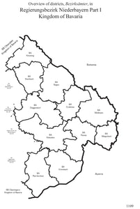 Map Guide to German Parish Registers - Vol. 19 - Bavaria VI - RB Niederbayern I - HARDBOUND