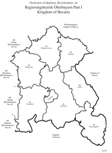 Map Guide to German Parish Registers - Vol. 21 - Bavaria VIII - RB Oberbayern I - SOFTBOUND