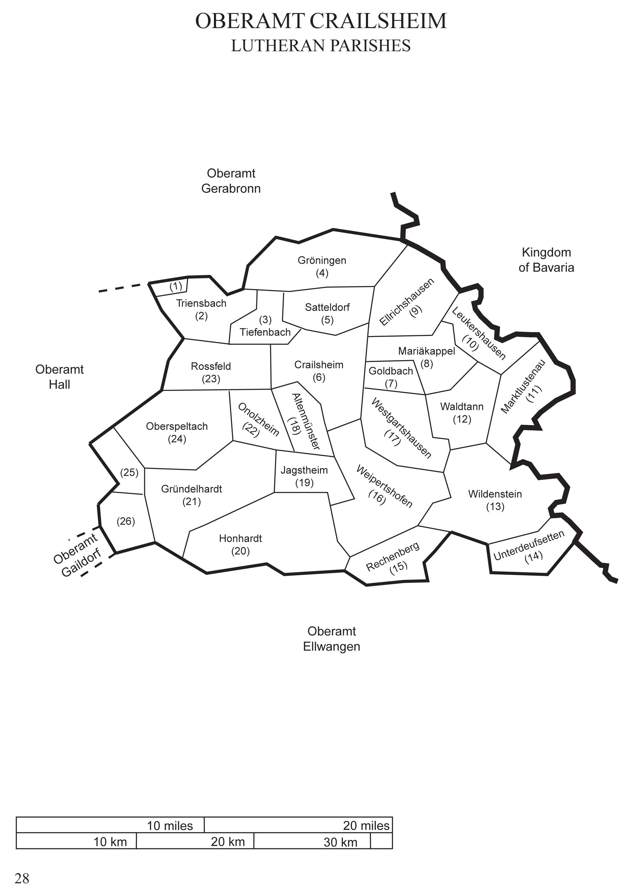 Map Guide to German Parish Registers - Vol. 5 - Württemberg I - Jagstkreis - SOFTBOUND