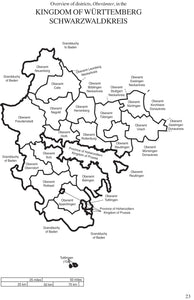 Map Guide To German Parish Registers - Vol. 7 - Württemberg III – Schwarzwaldkreis - HARDBOUND